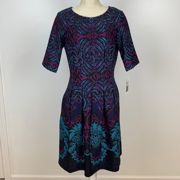 Julian Taylor Dresses & Skirts - Julian Taylor Fit and Flare Dress Multi Colors  6